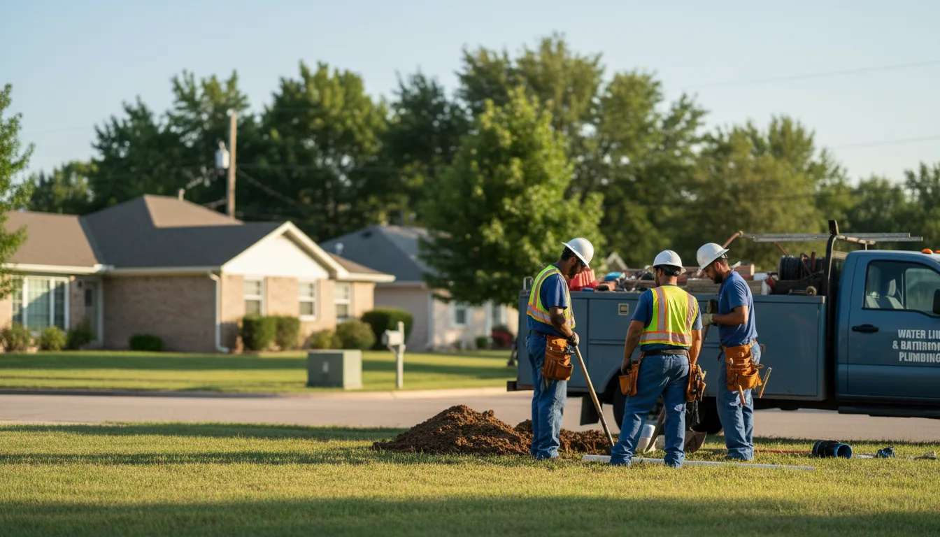 Residential water line and bathroom plumbing service in Bettsville, OH
